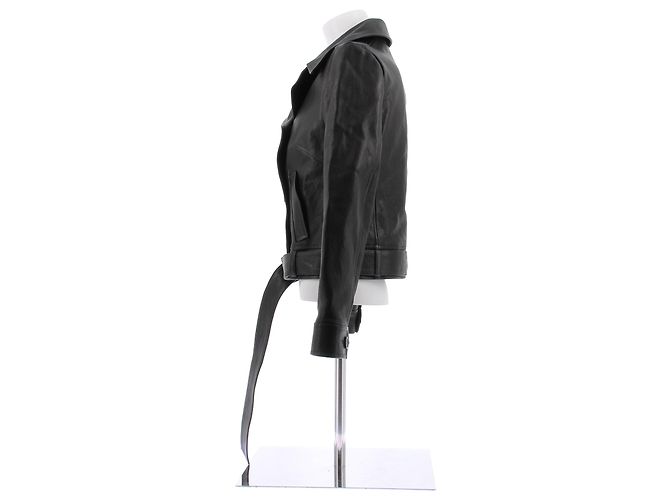 Magda Butrym Lederjacke Schwarz - Ansicht 4