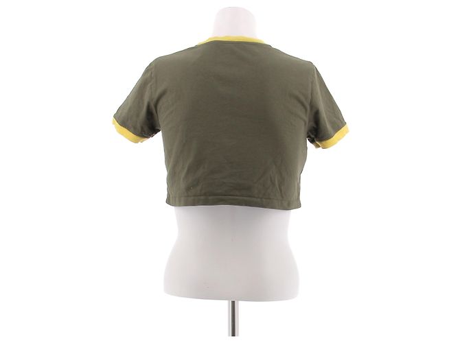 Miu Miu Crop Top in Khaki und Gelb - Ansicht 2