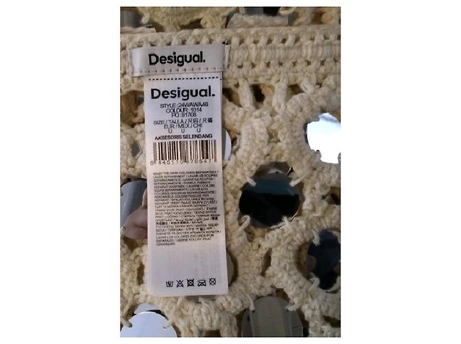 Saia de algodão bege Desigual - vista 5