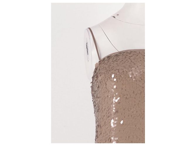 Vestido largo beige de viscosa Tory Burch - vista 3