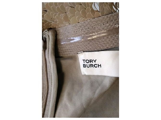 Vestido largo beige de viscosa Tory Burch - vista 7