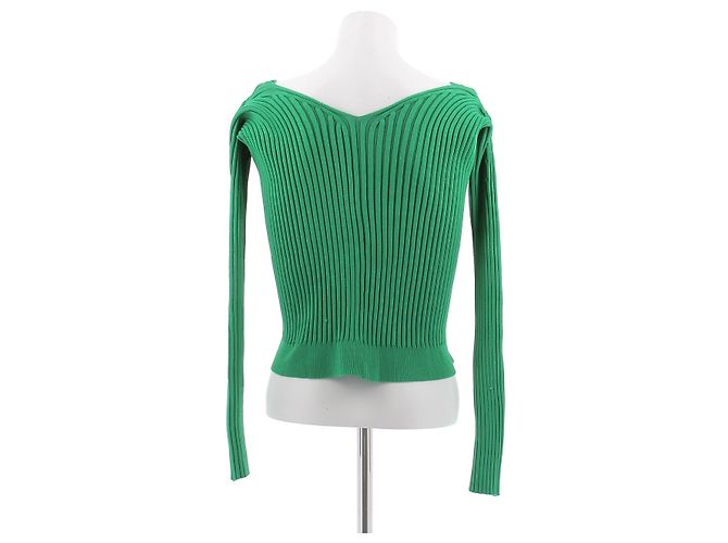 T-shirt verde com abertura frontal Jacquemus - vista 2