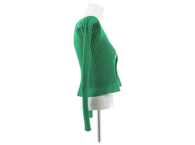 T-shirt verde com abertura frontal Jacquemus - vista 3