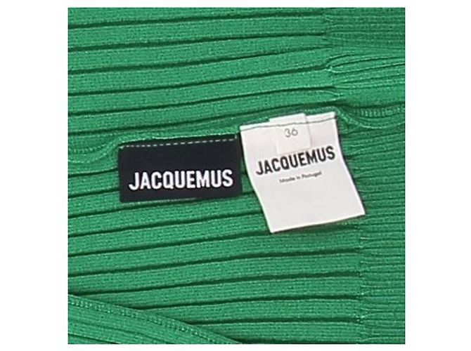 T-shirt verde com abertura frontal Jacquemus - vista 5