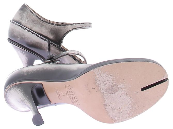 Maison Martin Margiela Décolleté "Bourgeoise" crema e nero - vista 5