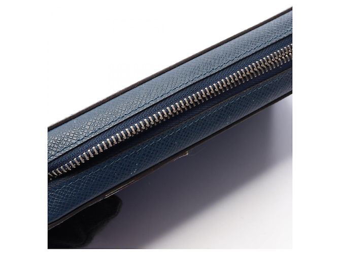 Louis Vuitton Zippy XL Taiga Stripe Ocean Round Long Wallet Navy blue - view 11