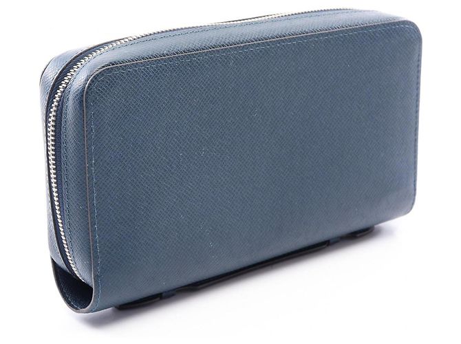 Louis Vuitton Zippy XL Taiga Stripe Ocean Round Long Wallet Navy blue - view 2