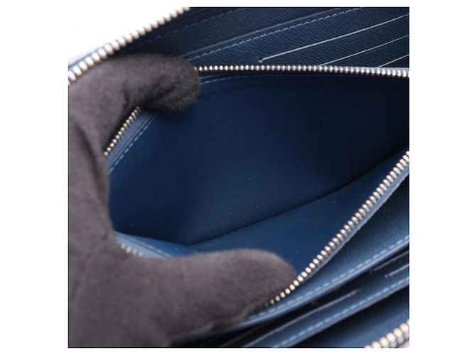 Louis Vuitton Zippy XL Taiga Stripe Ocean Round Long Wallet Navy blue - view 6