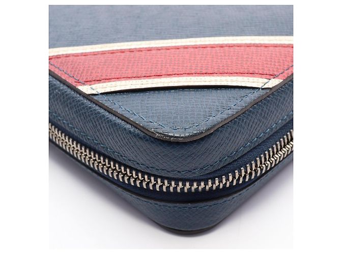 Louis Vuitton Zippy XL Taiga Stripe Ocean Round Long Wallet Navy blue - view 9