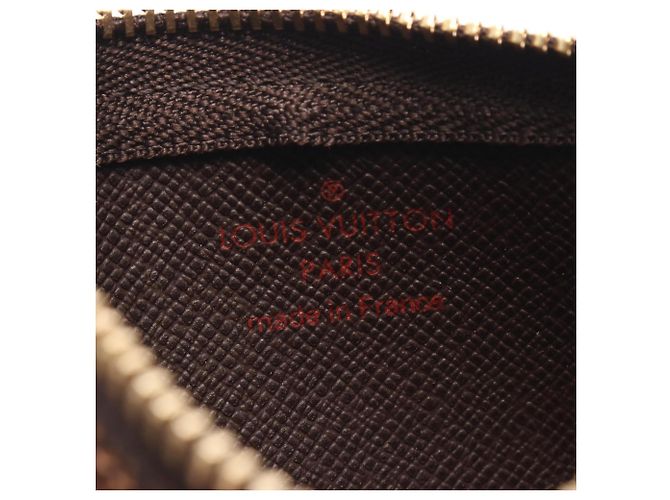 Louis Vuitton Pochette Clé Damier Ebene Coin Purse Castaño - vista 4