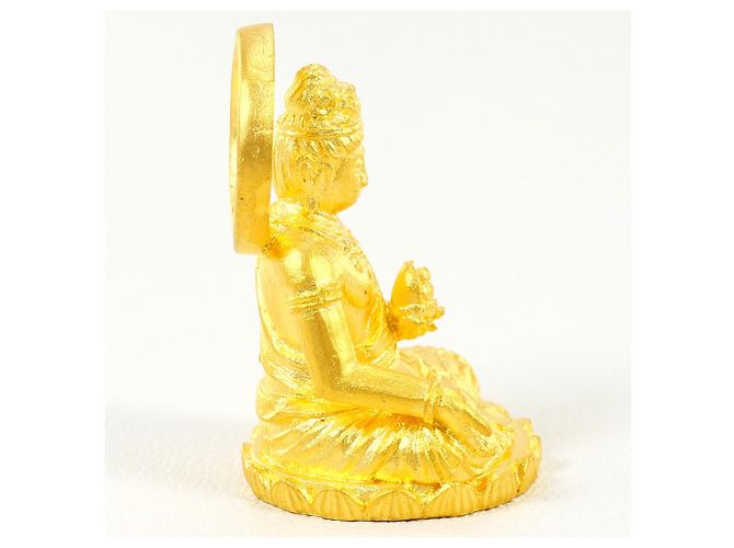 Autre Marque K24 24K Gelbgold-Anhänger Halskette Golden - Ansicht 2