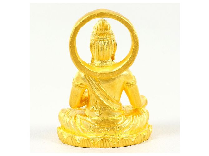Autre Marque K24 24K Gelbgold-Anhänger Halskette Golden - Ansicht 3