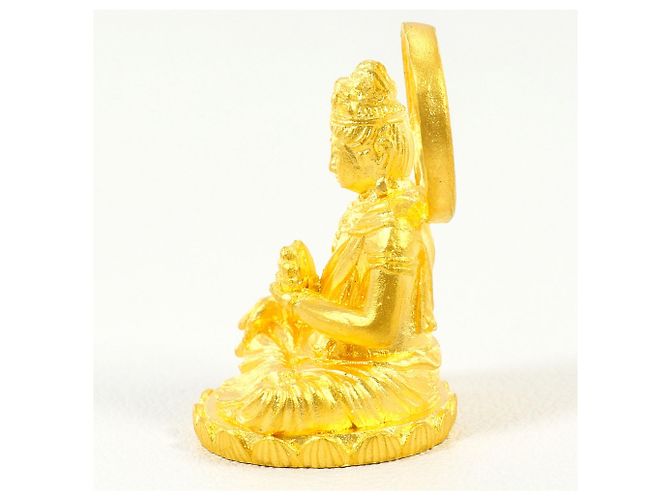 Autre Marque K24 24K Gelbgold-Anhänger Halskette Golden - Ansicht 4
