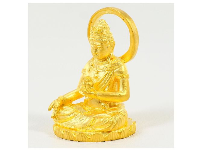 Autre Marque K24 24K Gelbgold-Anhänger Halskette Golden - Ansicht 5