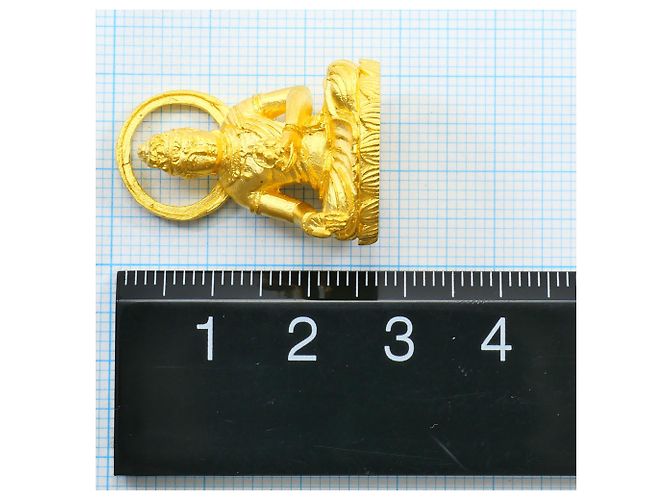 Autre Marque K24 24K Gelbgold-Anhänger Halskette Golden - Ansicht 8