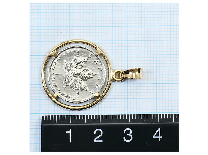Autre Marque Collana con pendente in oro giallo 14K e platino D'oro - vista 3