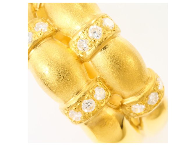 Autre Marque Ehering aus 18K Gelbgold mit Diamant Golden - Ansicht 2