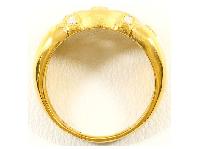 Autre Marque Ehering aus 18K Gelbgold mit Diamant Golden - Ansicht 3