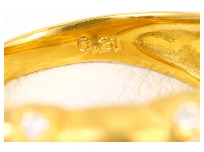 Autre Marque Ehering aus 18K Gelbgold mit Diamant Golden - Ansicht 6