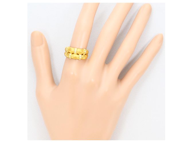 Autre Marque Ehering aus 18K Gelbgold mit Diamant Golden - Ansicht 7