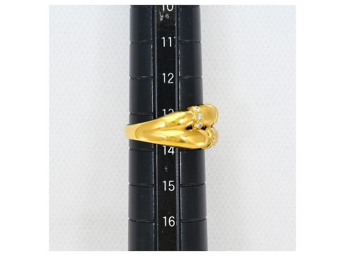 Autre Marque Ehering aus 18K Gelbgold mit Diamant Golden - Ansicht 8