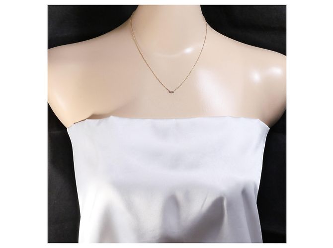 Autre Marque Colar em ouro rosa 18K com diamante Dourado - vista 5