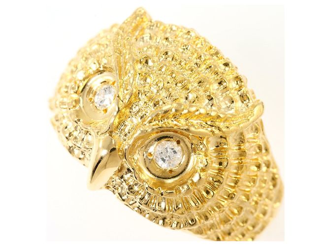 Autre Marque Anello a fascia in oro giallo 18K con diamante D'oro - vista 2