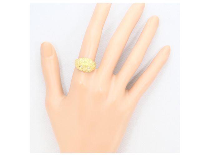 Autre Marque Anello a fascia in oro giallo 18K con diamante D'oro - vista 6