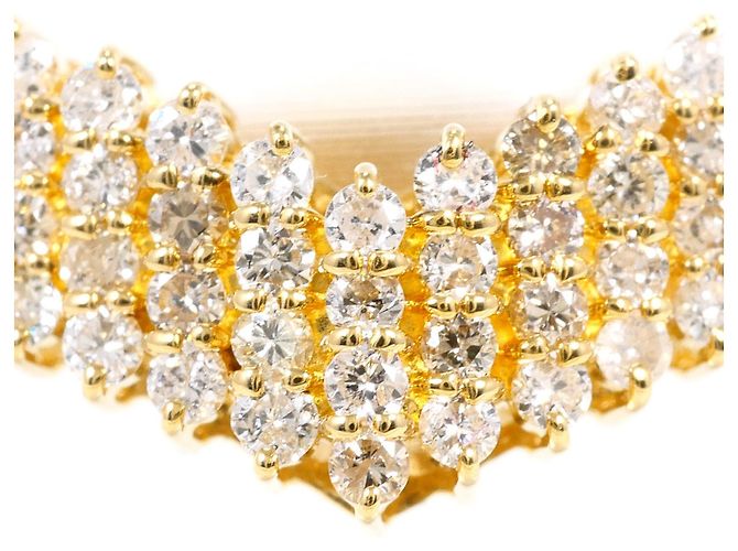 Autre Marque Bague alliance en or jaune 18K avec diamant Doré - vue 2