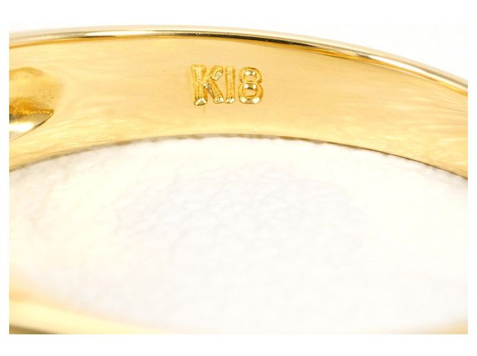 Autre Marque Bague alliance en or jaune 18K avec diamant Doré - vue 6