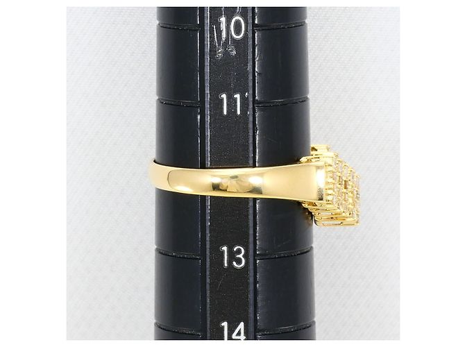 Autre Marque Bague alliance en or jaune 18K avec diamant Doré - vue 8
