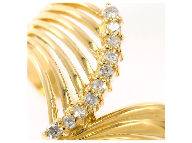 Autre Marque Ehering aus 18K Gelbgold mit Diamant Golden - Ansicht 2