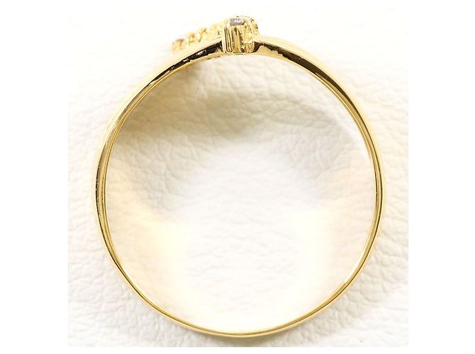Autre Marque Ehering aus 18K Gelbgold mit Diamant Golden - Ansicht 3
