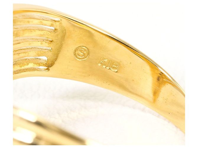 Autre Marque Ehering aus 18K Gelbgold mit Diamant Golden - Ansicht 5