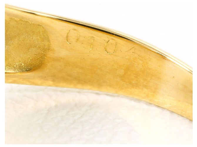 Autre Marque Ehering aus 18K Gelbgold mit Diamant Golden - Ansicht 6