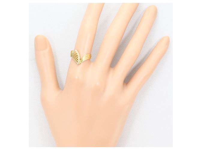 Autre Marque Ehering aus 18K Gelbgold mit Diamant Golden - Ansicht 7