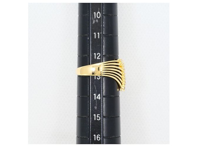 Autre Marque Ehering aus 18K Gelbgold mit Diamant Golden - Ansicht 8