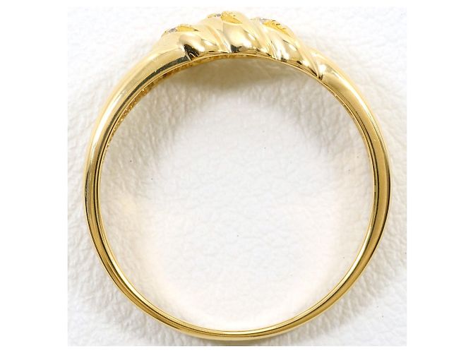 Autre Marque Goldbandring aus Gelbgold mit Diamant Golden - Ansicht 2