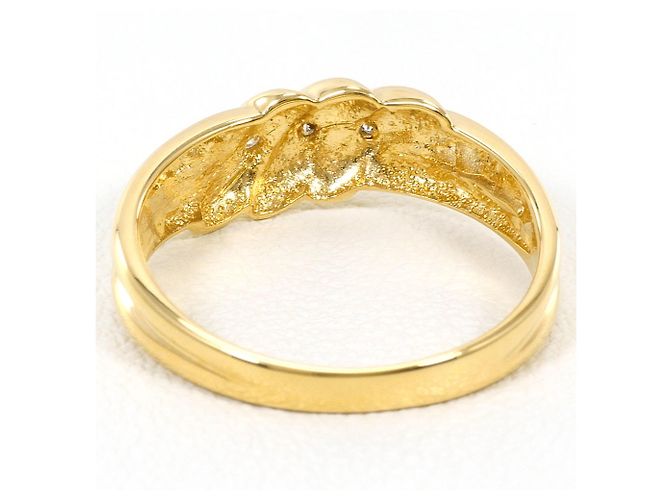 Autre Marque Goldbandring aus Gelbgold mit Diamant Golden - Ansicht 3