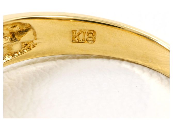 Autre Marque Goldbandring aus Gelbgold mit Diamant Golden - Ansicht 4
