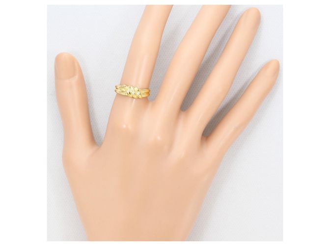 Autre Marque Goldbandring aus Gelbgold mit Diamant Golden - Ansicht 6