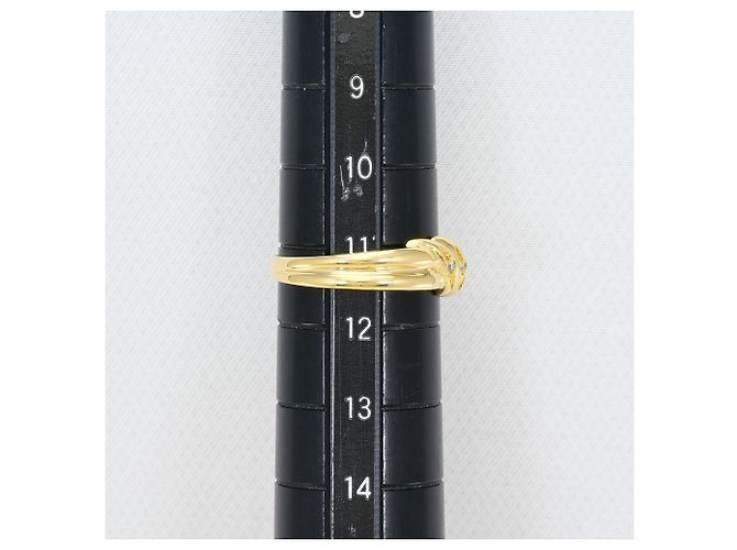Autre Marque Goldbandring aus Gelbgold mit Diamant Golden - Ansicht 7