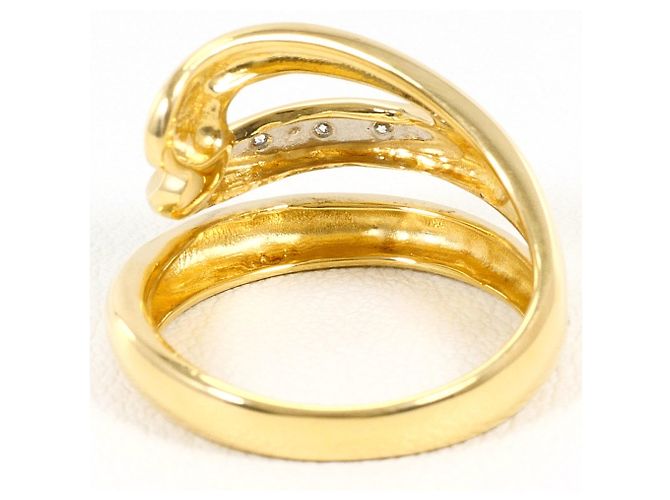 Autre Marque Ehering aus Platin und Gelbgold mit Diamant Golden - Ansicht 4