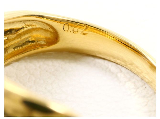 Autre Marque Ehering aus Platin und Gelbgold mit Diamant Golden - Ansicht 6
