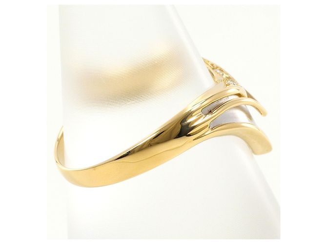 Autre Marque Ehering aus PT900 Platin und 18K Gelbgold Golden - Ansicht 2