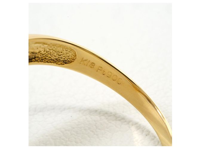 Autre Marque Ehering aus PT900 Platin und 18K Gelbgold Golden - Ansicht 4