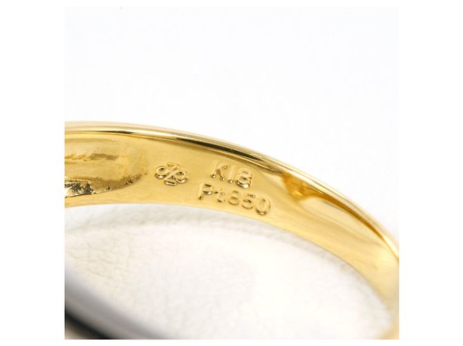 Autre Marque Anello fede in platino PT850 e oro giallo 18K con diamante D'oro - vista 4