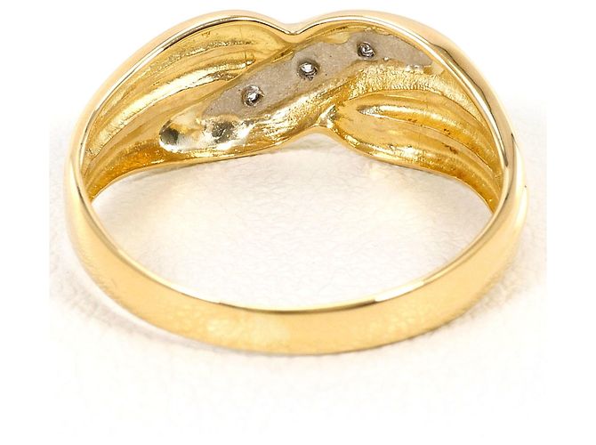 Autre Marque Anello fede elegante in platino e oro giallo D'oro - vista 3