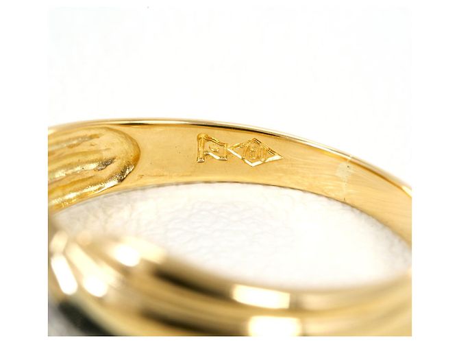 Autre Marque Anello fede elegante in platino e oro giallo D'oro - vista 5