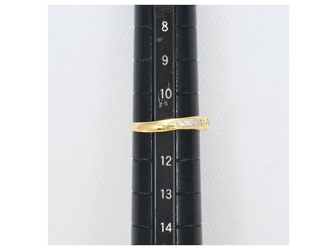 Autre Marque Anello fede in platino e oro giallo con diamante D'oro - vista 7